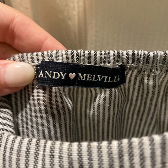 Brandy Melville Blue and white stripped crop tank - Picture 2 of 3